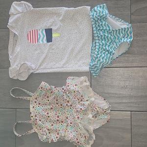 2 Girls Size 5T Bathingsuits